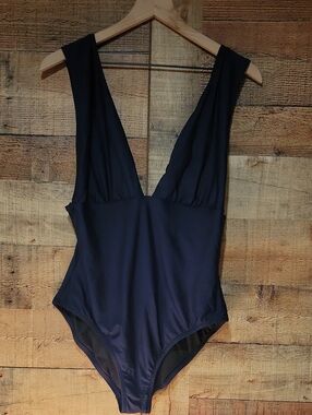 Deep V One-Piece Swimsuit - J.Crew